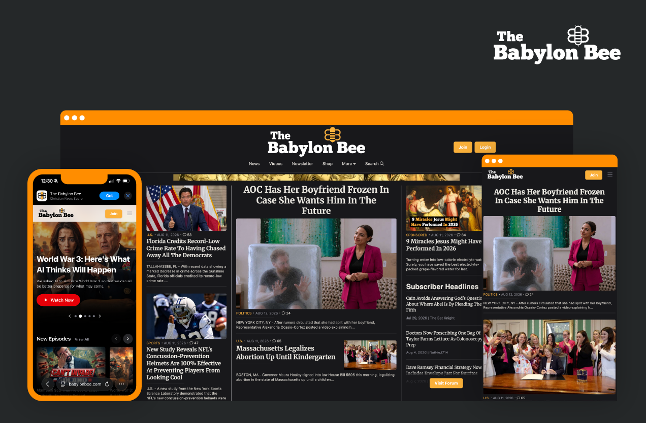 Babylon Bee platform summary.