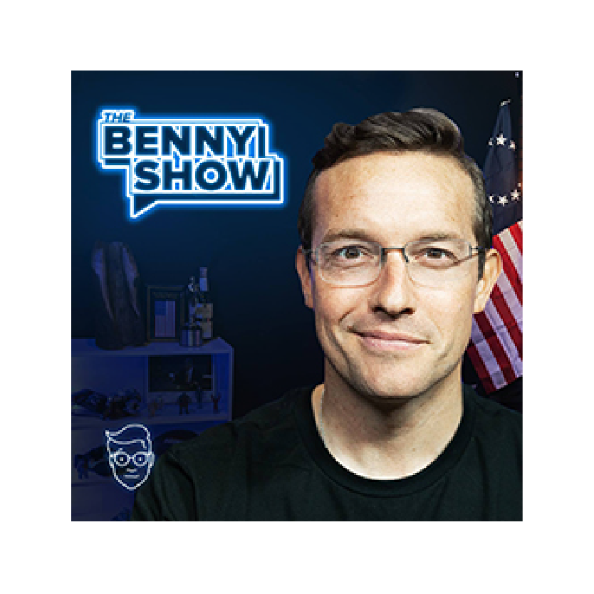 Logo of The Benny Show podcast.