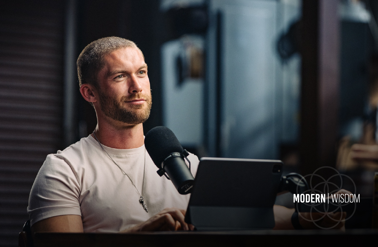 An image of the Modern Wisdom host in the studio.