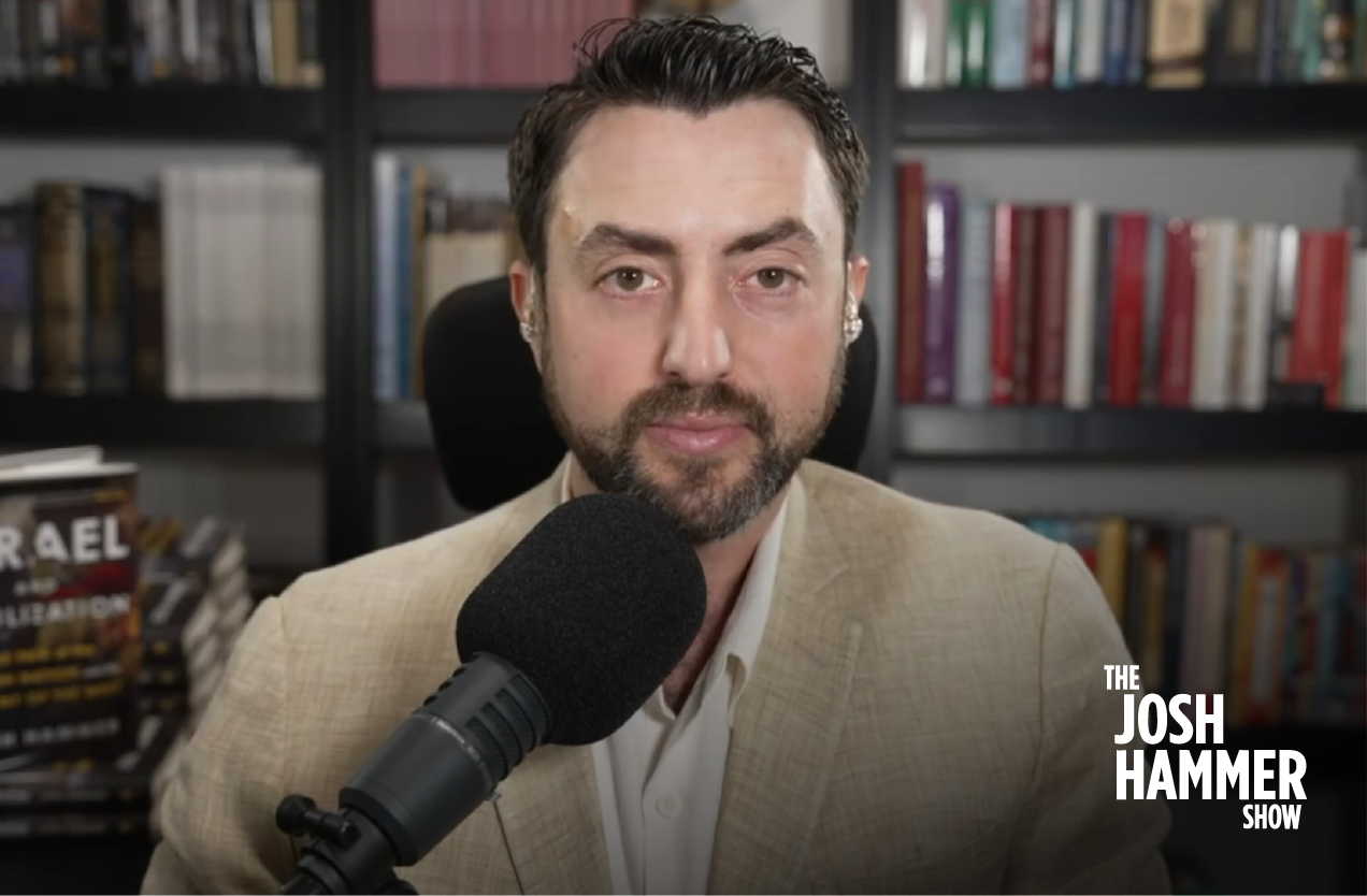 A still taken from an episode of the Josh Hammer Show.